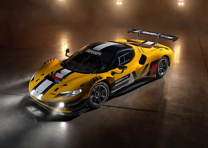 Yellow Ferrari 296 GT3 Race Car
