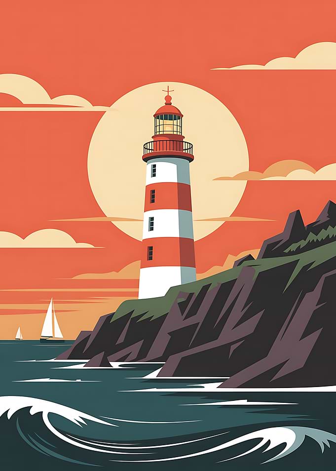 Lighthouse by the Sea