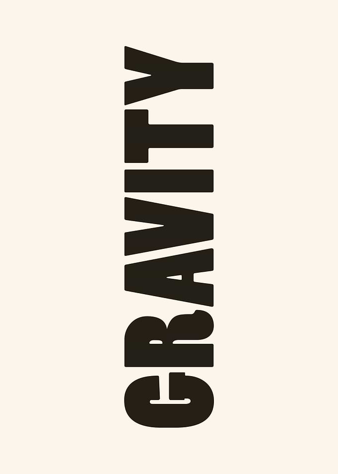 Gravity Text Art