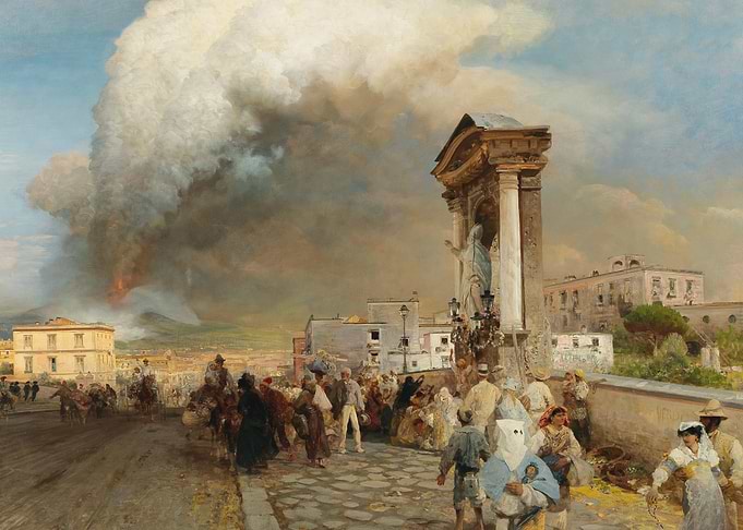 Eruption of Vesuvius, painting