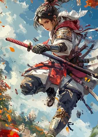 Female Samurai Warrior Digital Art