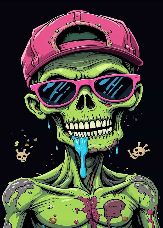 Cool Zombie with Pink Accessories
