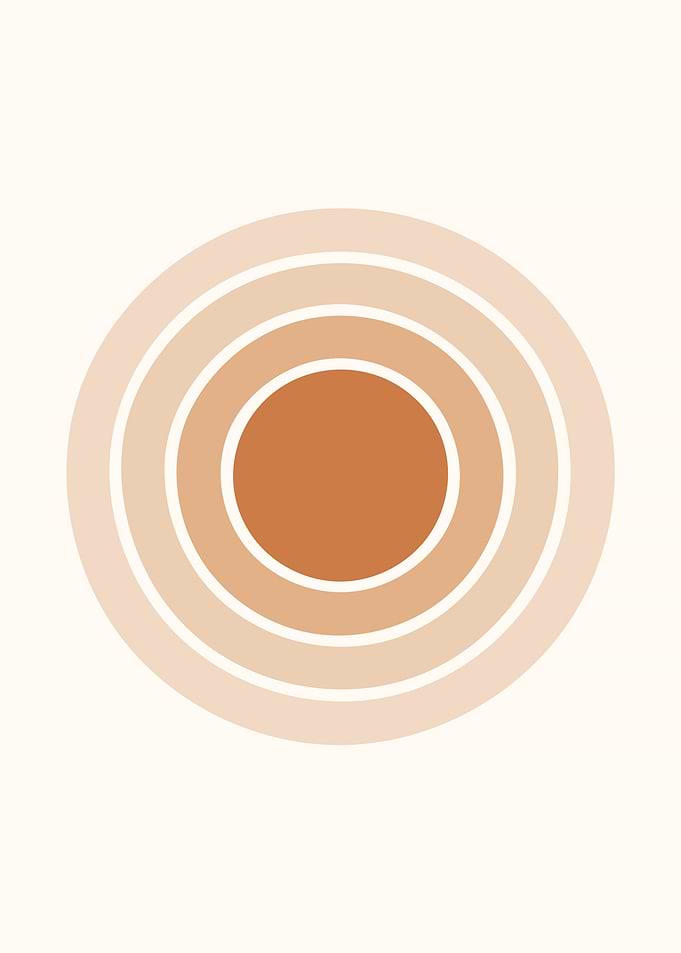 Abstract Circle Art in Earth Tones