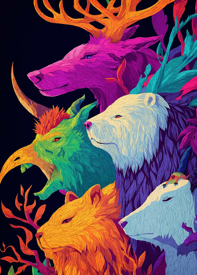 Colorful Animal Spirits