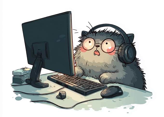 Surprised Cat Gamer