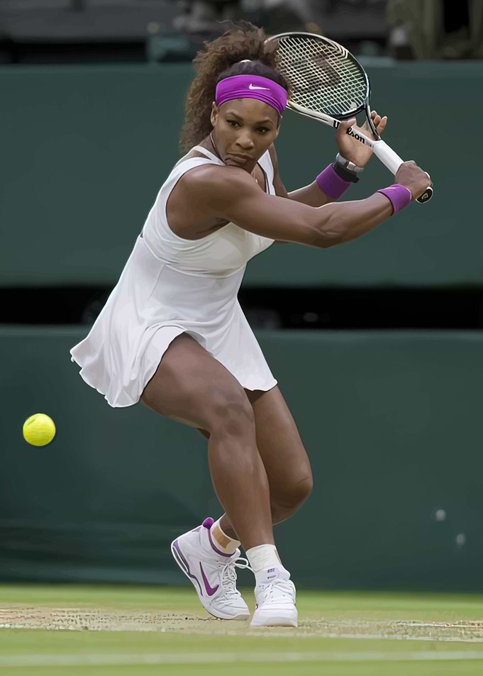 Serena Williams Tennis Action Shot