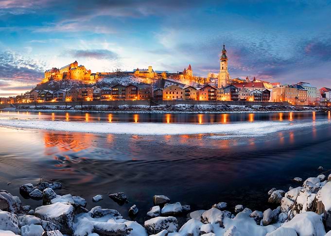 Melk Abbey and Town in Winter