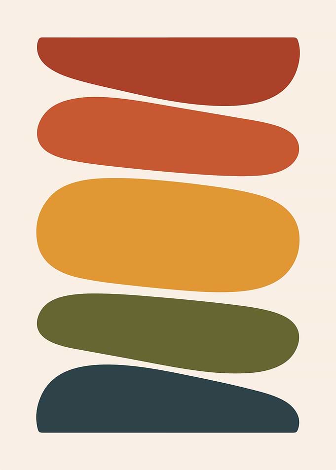 Abstract Stacked Shapes Art