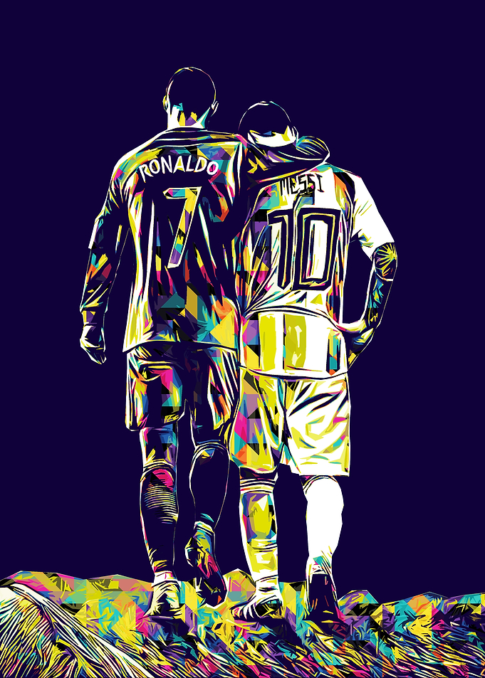Ronaldo and Messi Pop Art