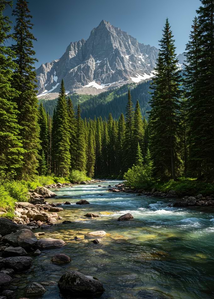 Mountain River Landscape