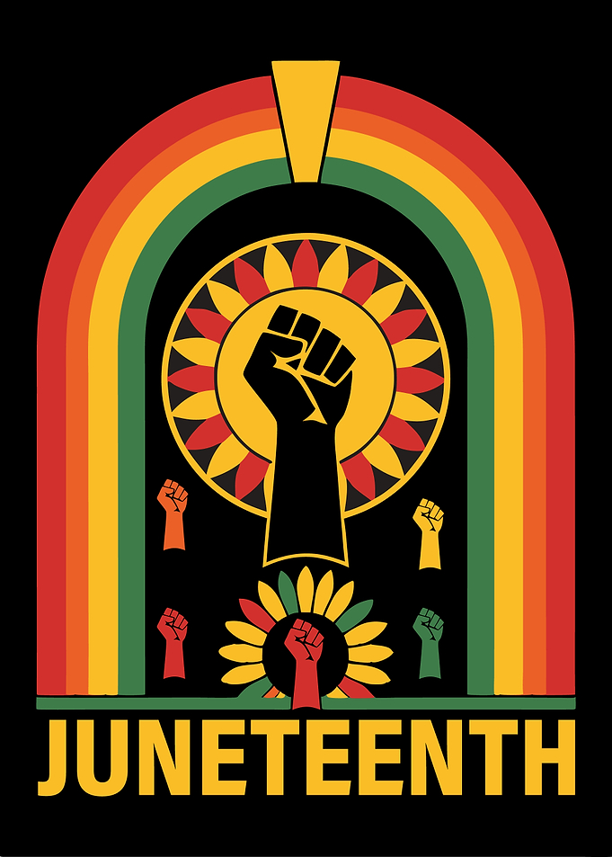 Juneteenth Celebration Art with Raised Fists