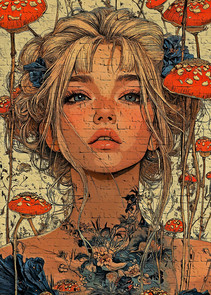 Mushroom Girl Portrait
