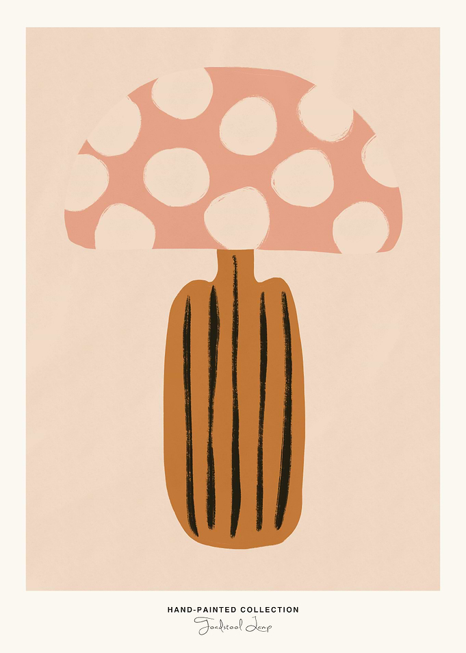 Abstract Mushroom Art Print