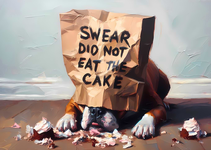 The Dog who likes Cake