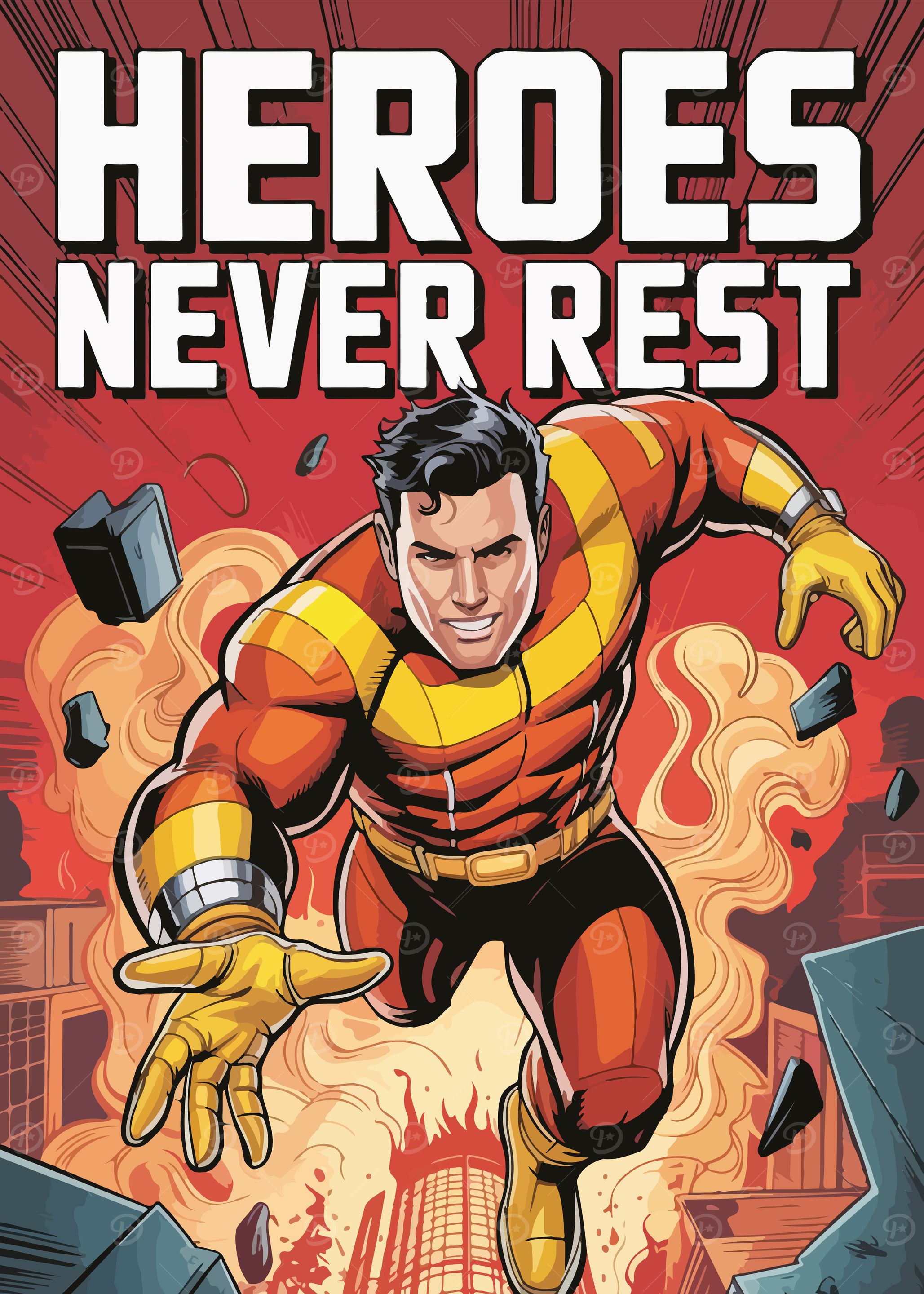 Heroes Never Rest Comic Book Cover