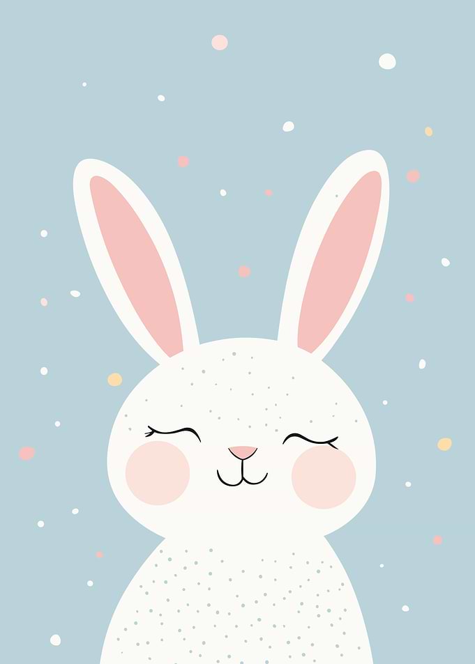 Cute Smiling Bunny Illustration