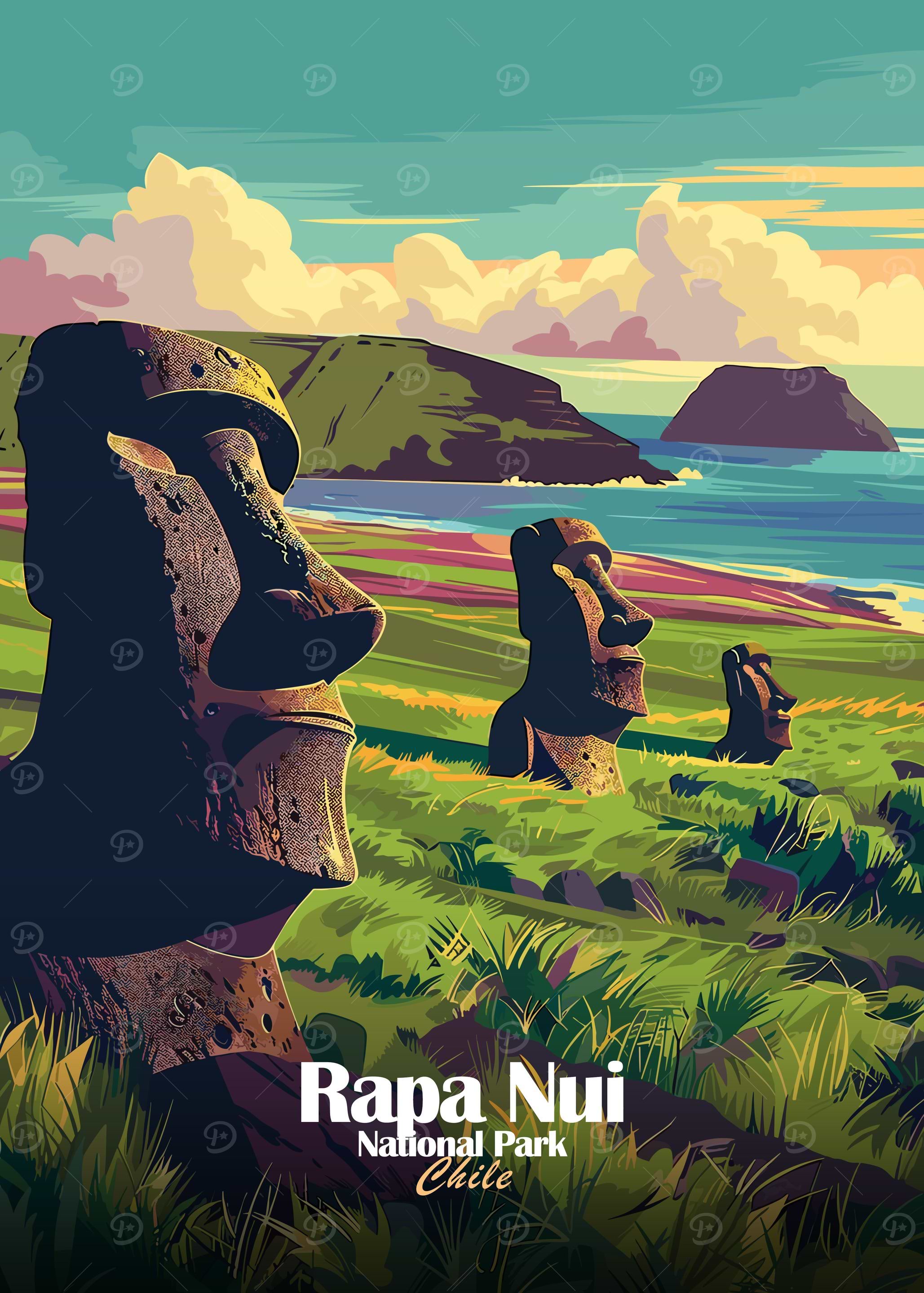 Rapa Nui National Park Chile Poster