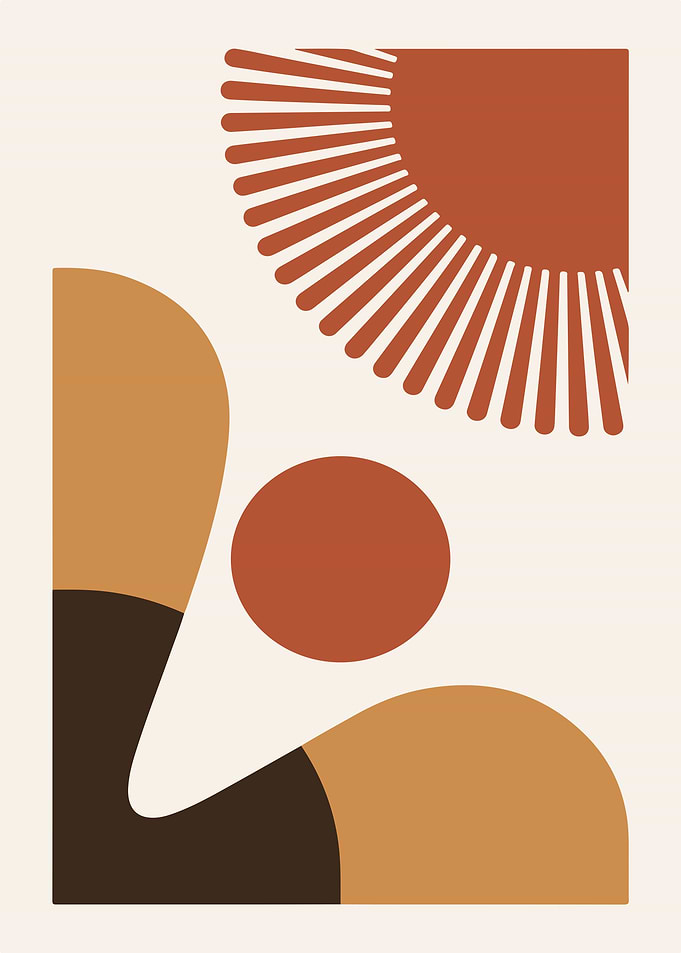 Abstract Geometric Shapes in Earth Tones