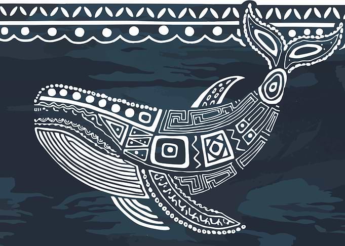 Stylized Whale Illustration