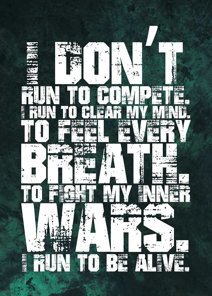 Running Motivation Text Art