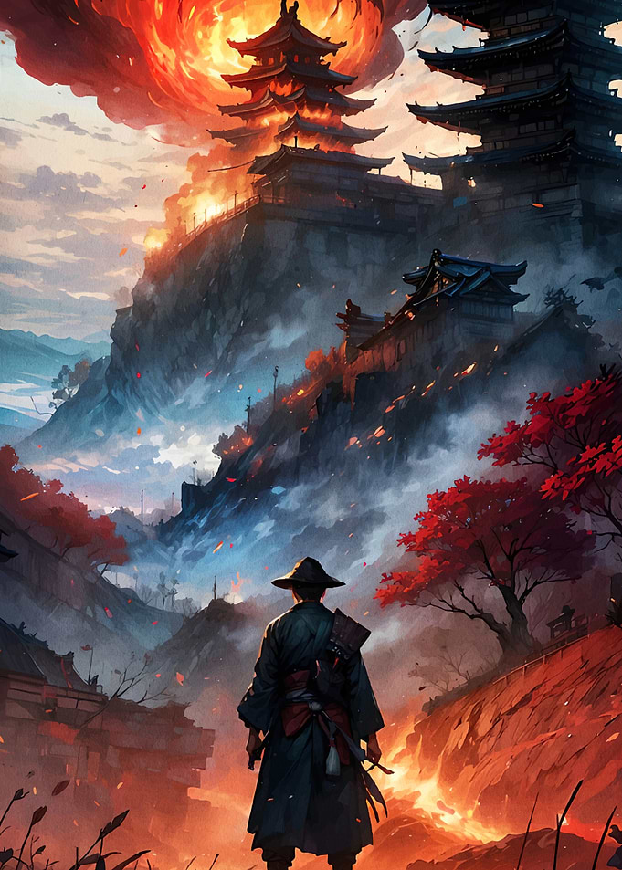 Japanese Warrior Landscape