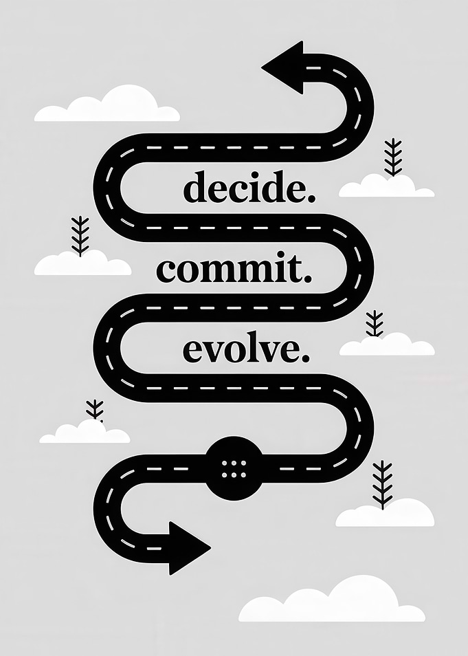 Decide, Commit, Evolve Road