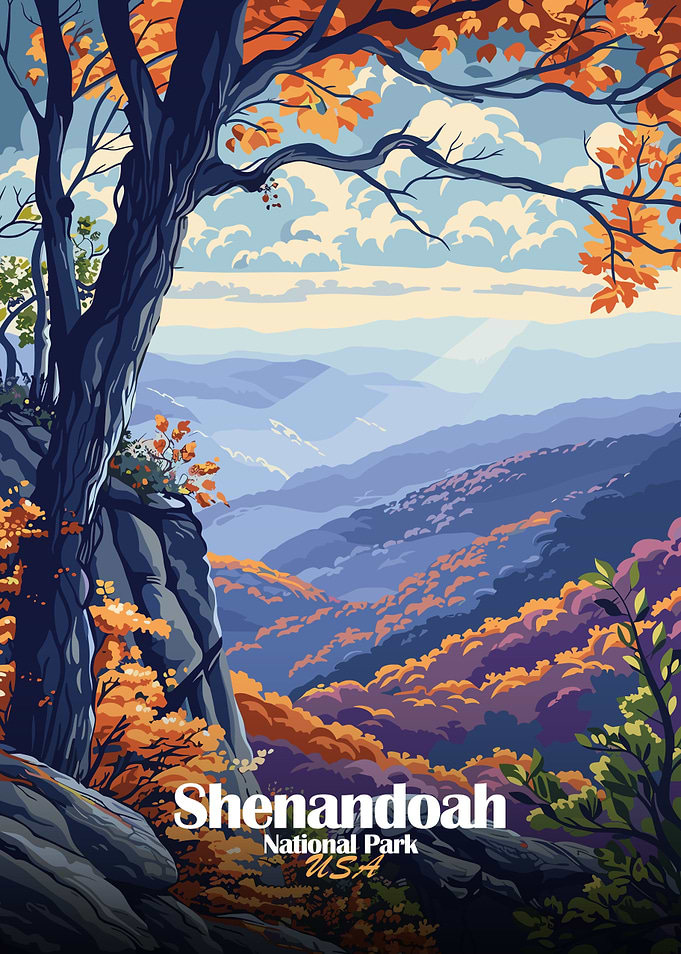 Shenandoah National Park Autumn Landscape