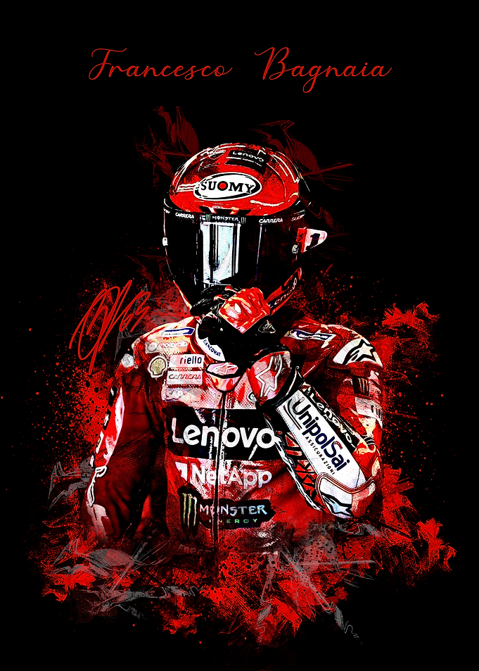 Francesco Bagnaia Racing Portrait