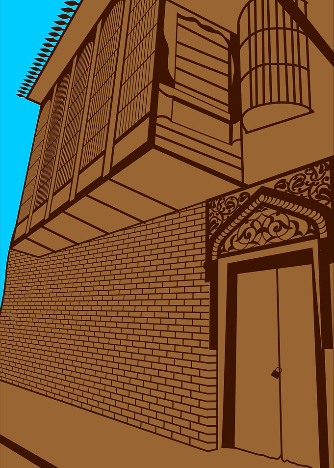 Brown Building with Brick Wall