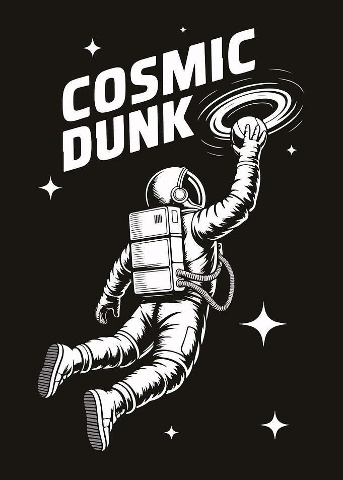 Cosmic Dunk Astronaut Illustration