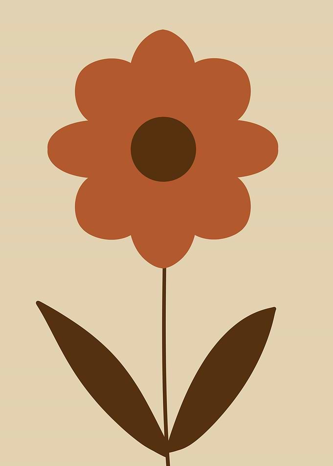 Retro Flower Illustration