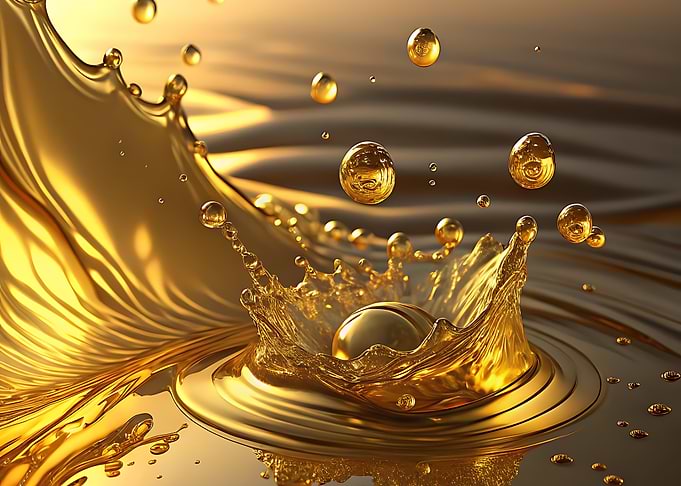 Golden Liquid Splash