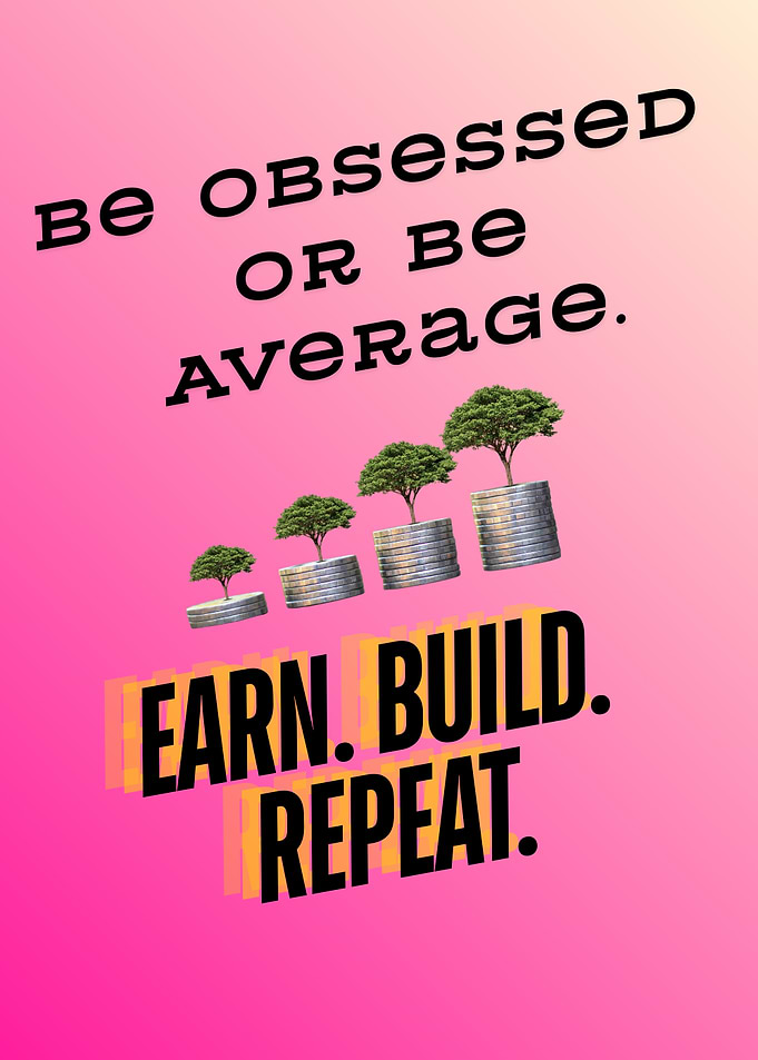 Motivational Quote with Money and Trees