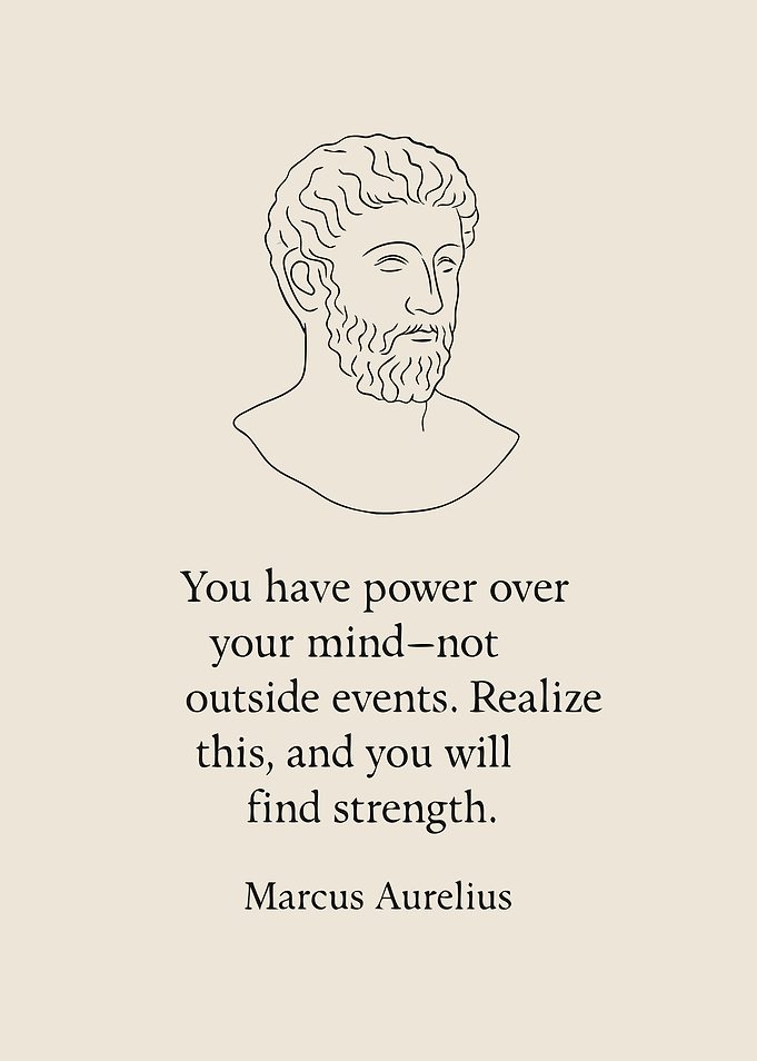 Marcus Aurelius Quote with Bust
