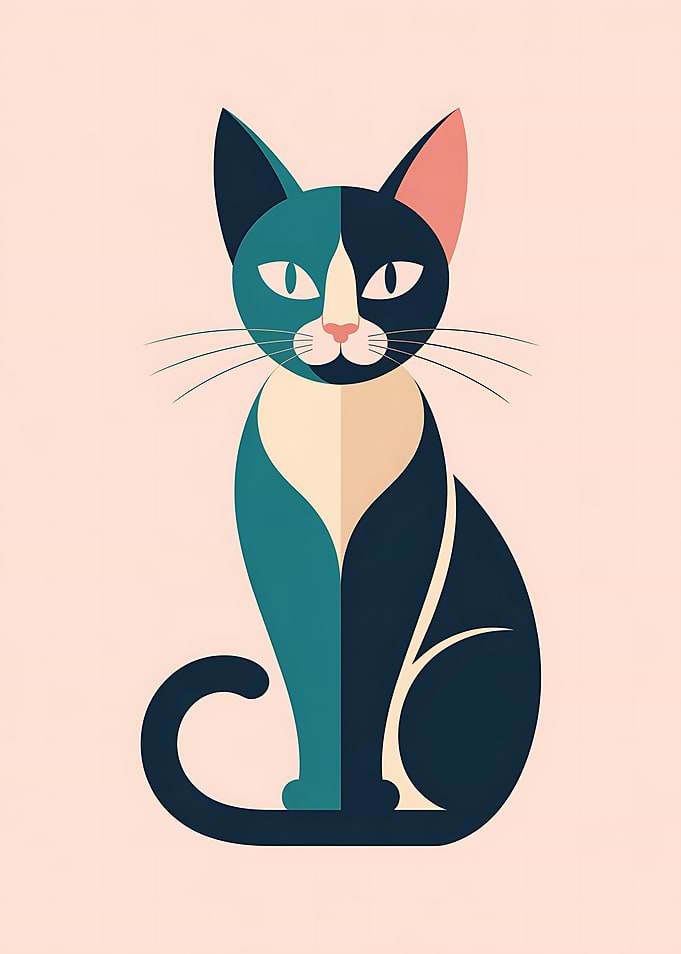 Stylized Cat Illustration
