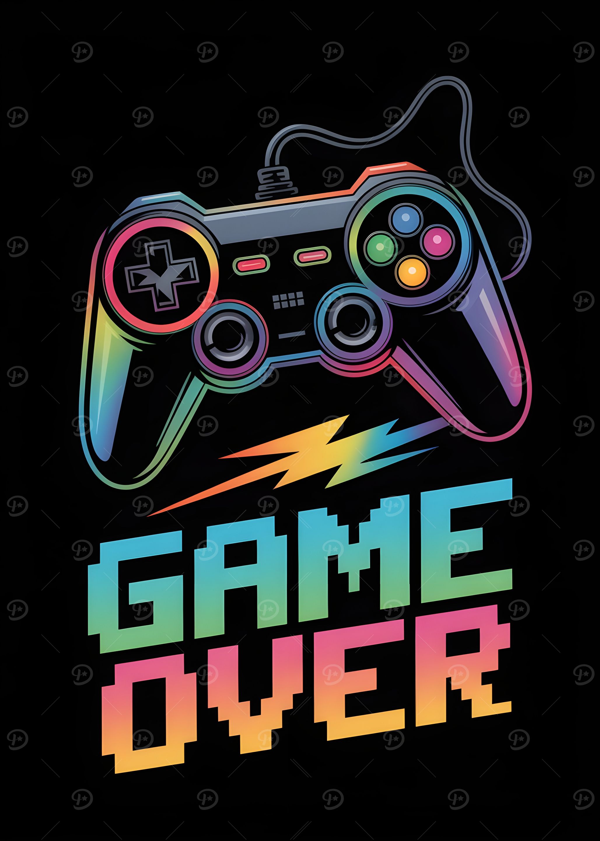 Game Over Controller Rainbow