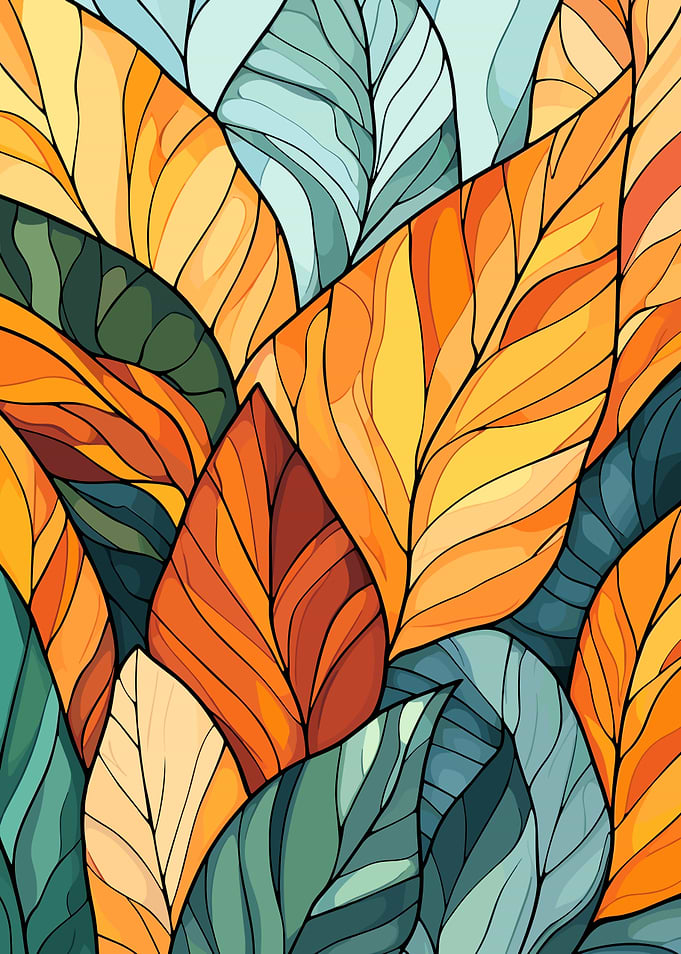 Colorful Autumn Leaves Pattern