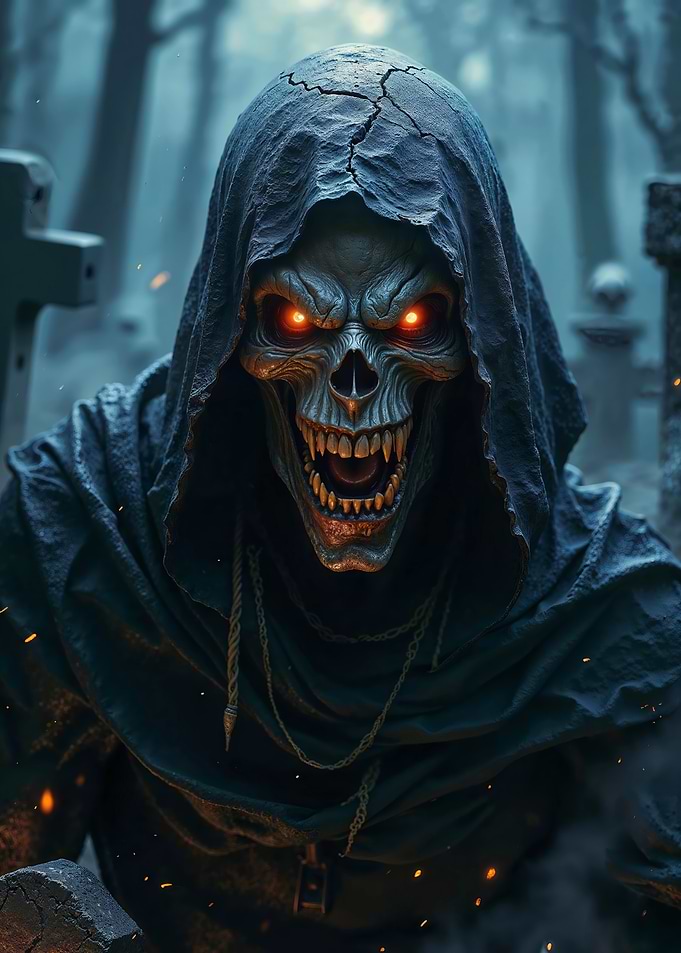 Grim Reaper in Cemetery