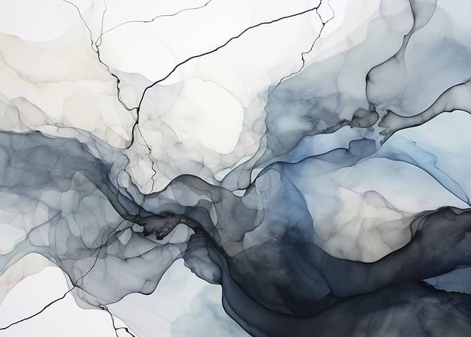 Blue and Gray Ink Flow