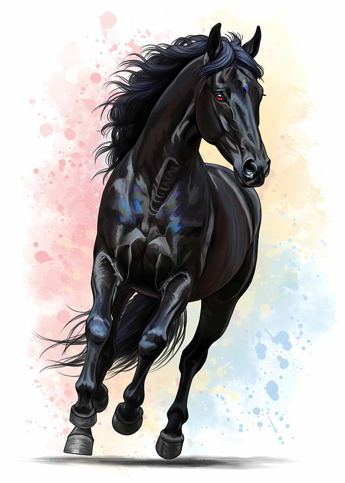 Shadowy Steed Born From Light