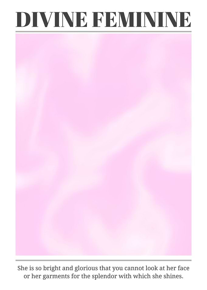Divine Feminine Abstract Pink Poster