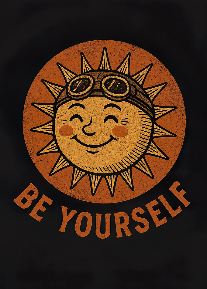 Retro Sun with Goggles - Be Yourself