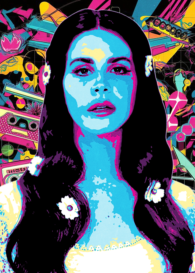 Lana Del Rey Pop Art Portrait
