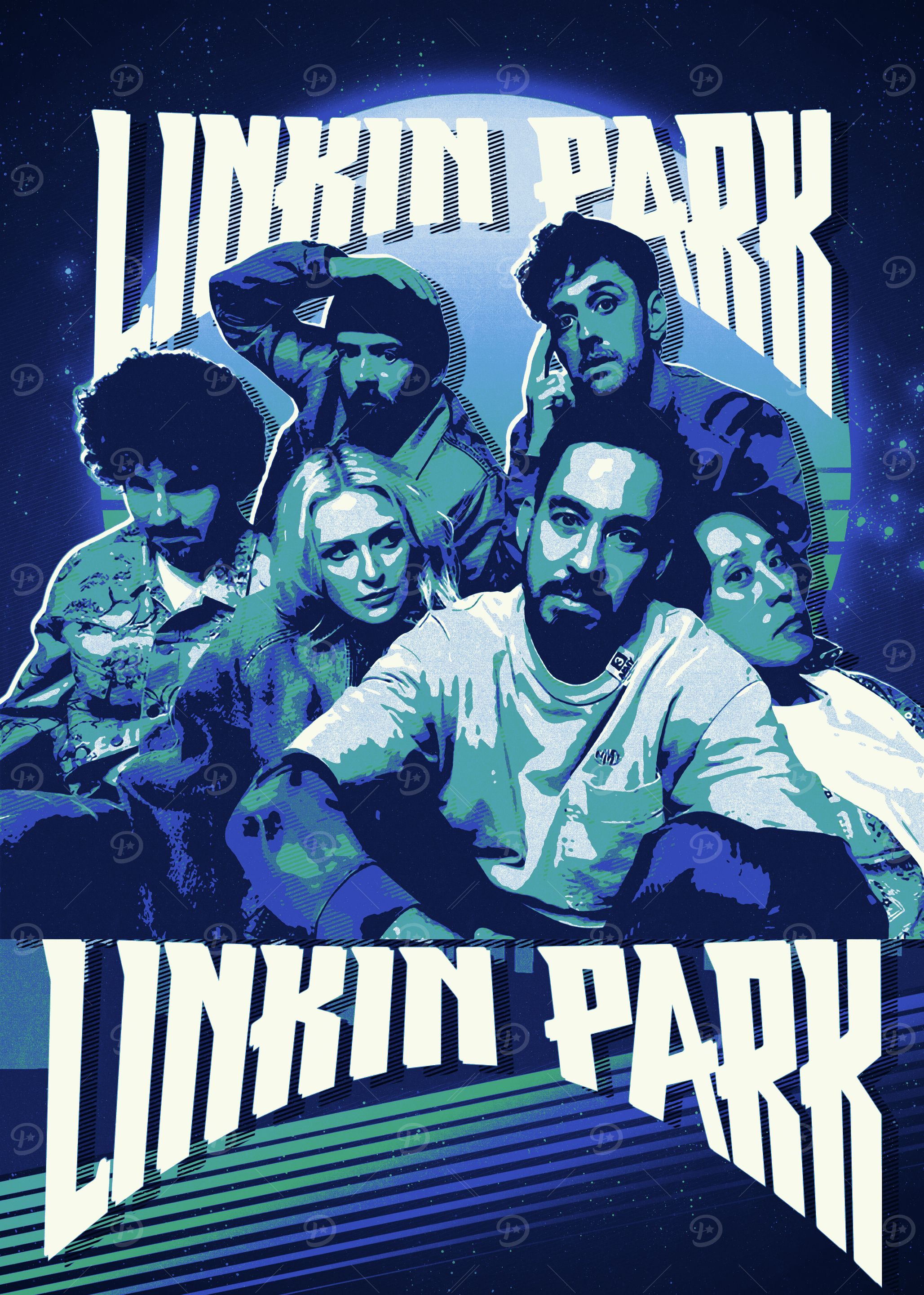 Linkin Park Band Poster Art