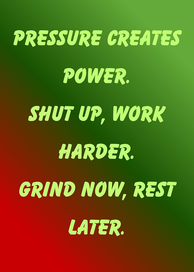 Motivational Text Art: Grind Now, Rest Later