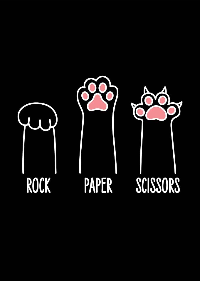 Rock Paper Scissors Cat Paws