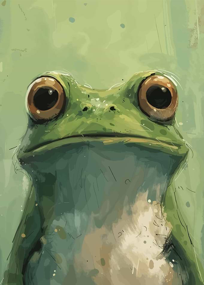 Green Frog Portrait