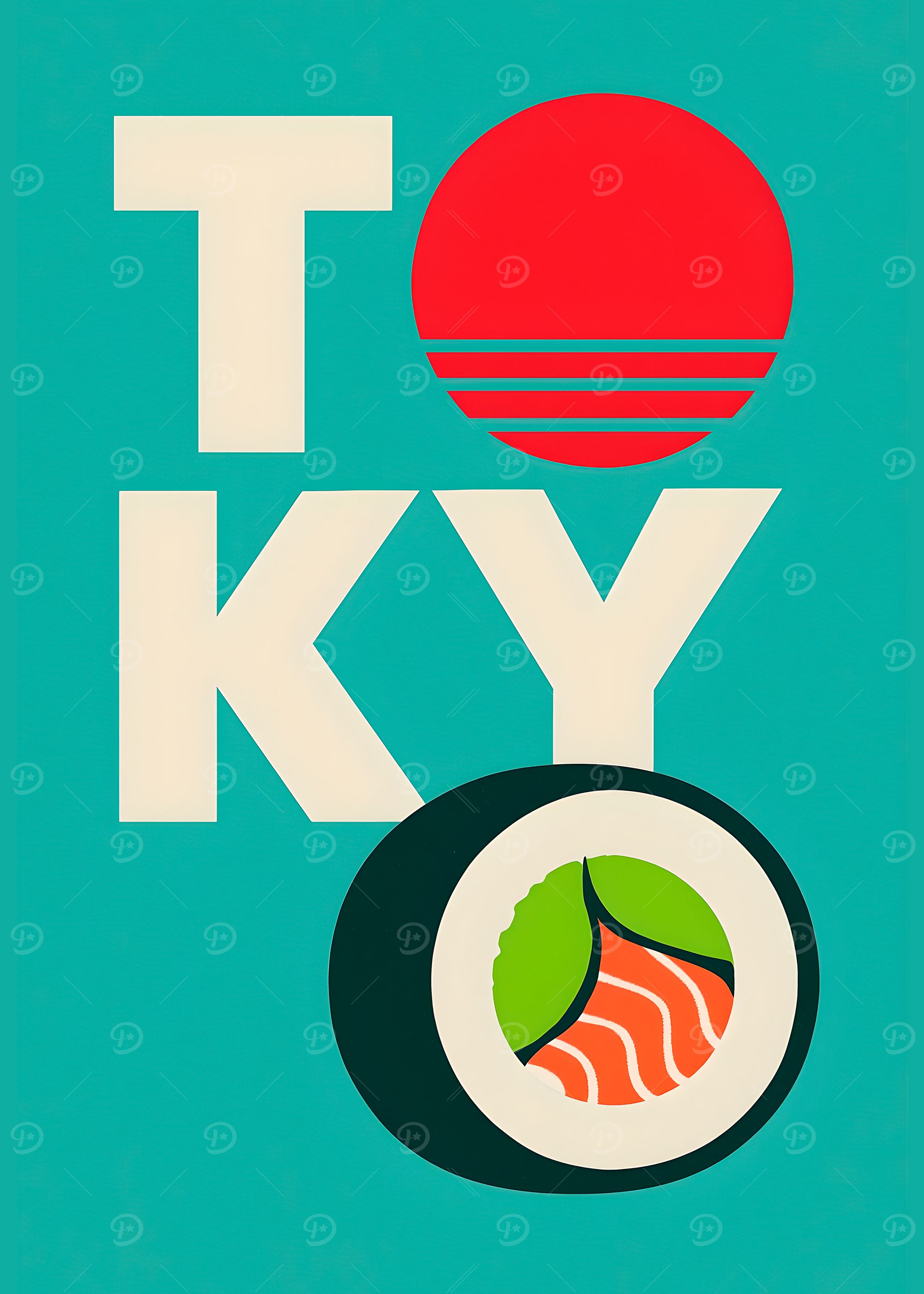 Tokyo Sushi Minimalist Art