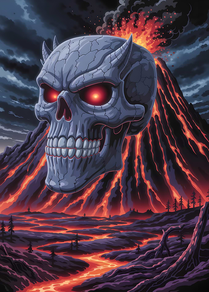 Skull Volcano Landscape