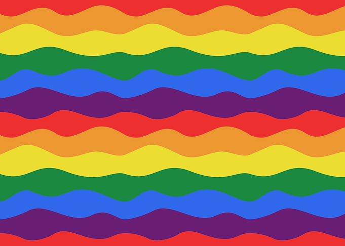 Rainbow Wavy Pride Queer Pattern